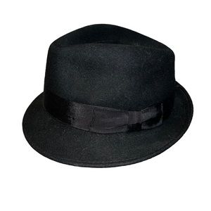 Vintage Country Gentleman 100% Wool Black Hat Men’s Size Large Design Accessory!